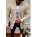 Men's Cardigan Sweater Fashion Striped Leisure Knit Jacket