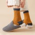 5 Pairs Men Blended Coral Fleece Thickened Color  match Simple Breathable Warmth Socks