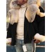 Mens Luxury Suede Leather Fur Coat