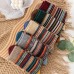 5 Pairs Men Rabbit Fur Wool Blend Geometric Striped Jacquard Color  match Thicken Warmth Socks