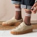 5 Pairs Men Cotton Two Stripes Solid Color Fashion Breathable Warmth Socks