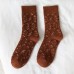 Terry Thickened Winter Socks Women Dotted Yarn Color Japanese Korean Style Warm Socks